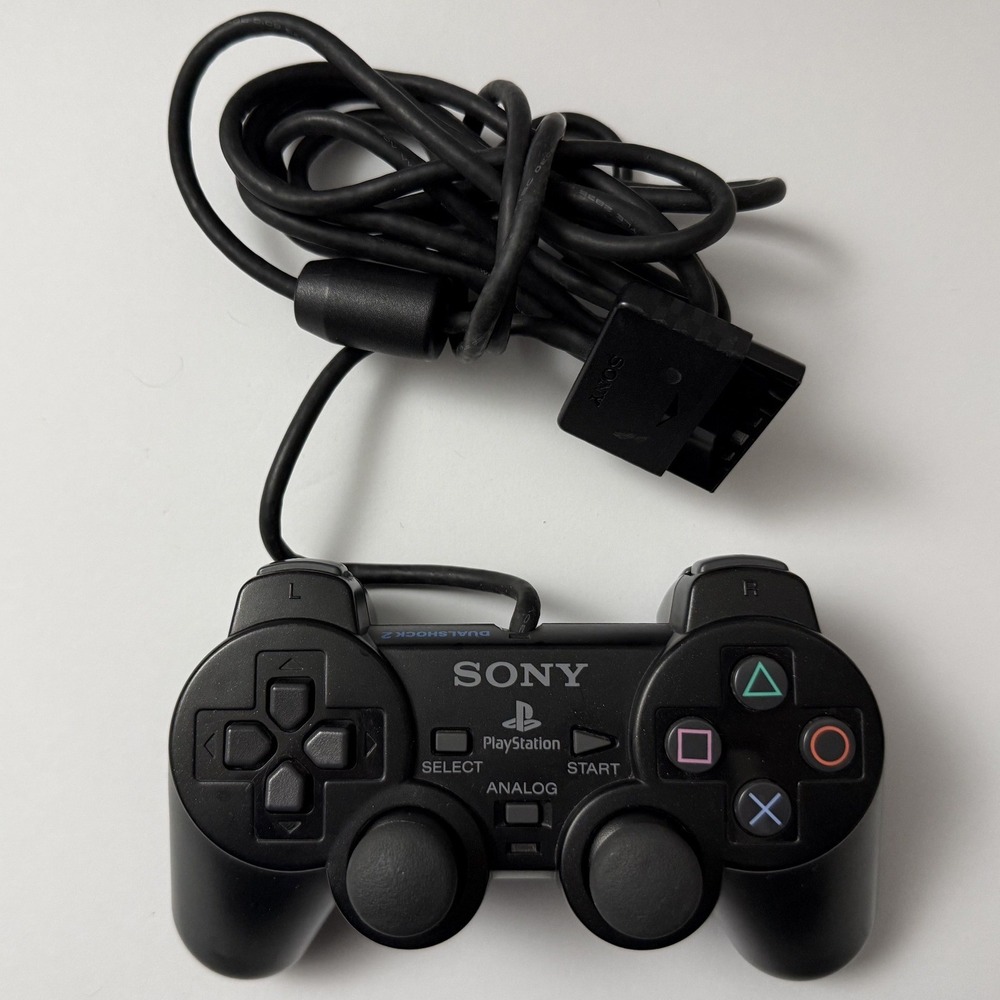 DualShock 2 Controller - PS2 - Sony SCPH-10010 - Black - Wired - Tested